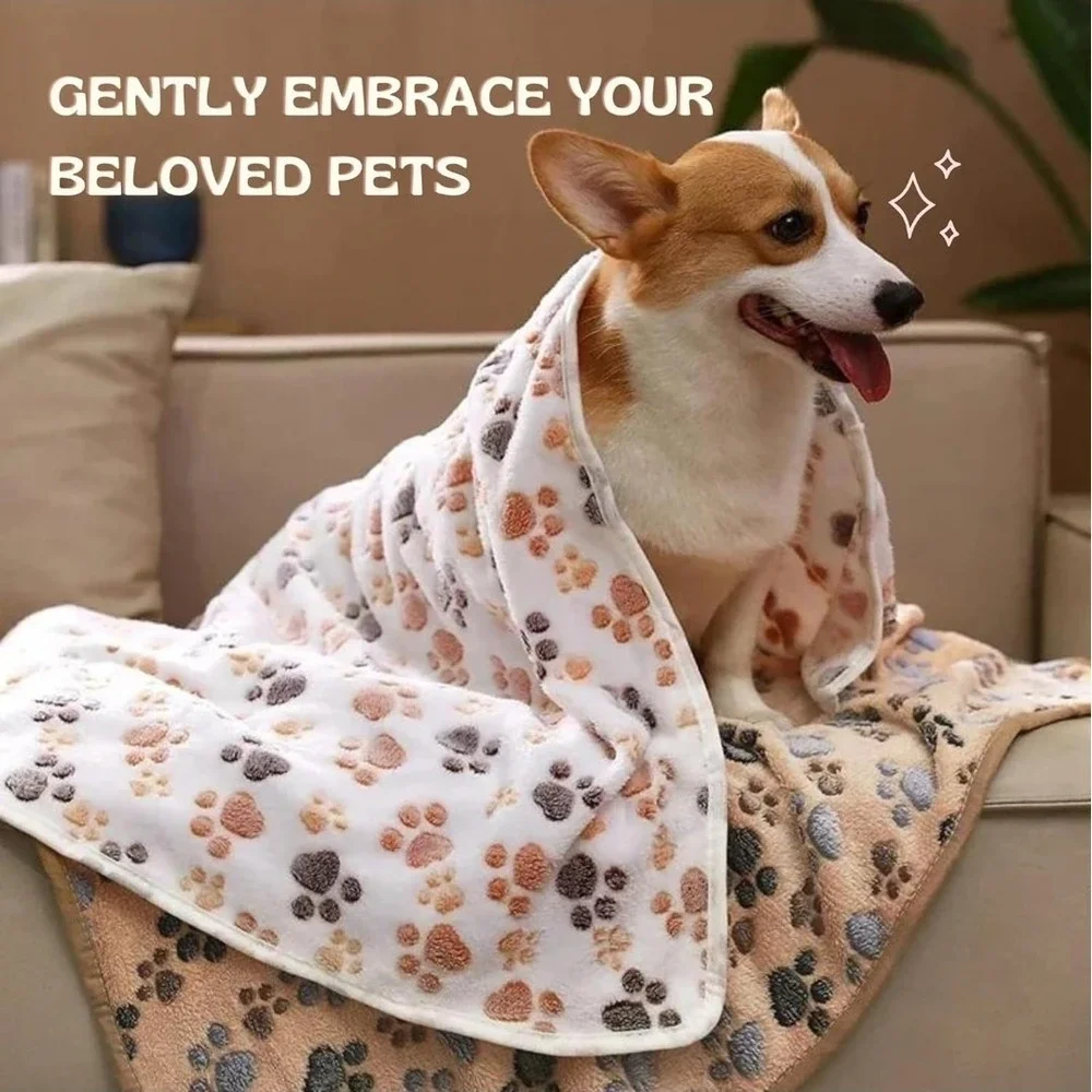 Soft White Dog & Puppy Blanket for Couch Durable Size 23x15‎